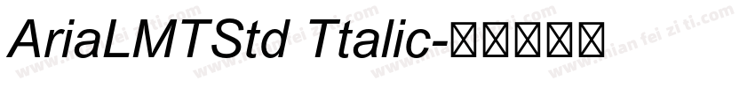AriaLMTStd Ttalic字体转换